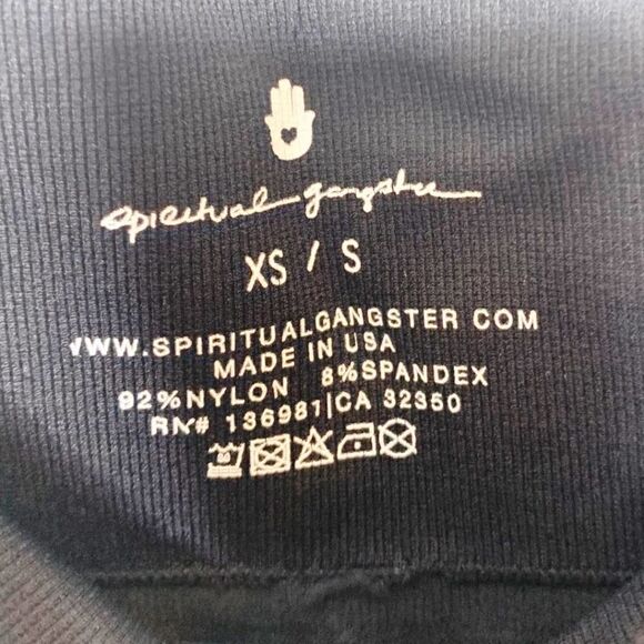 Spiritual Gangster Womens Star Cutout Black High Waist Pull On Leggings Sz XS/S - Picture 4 of 5